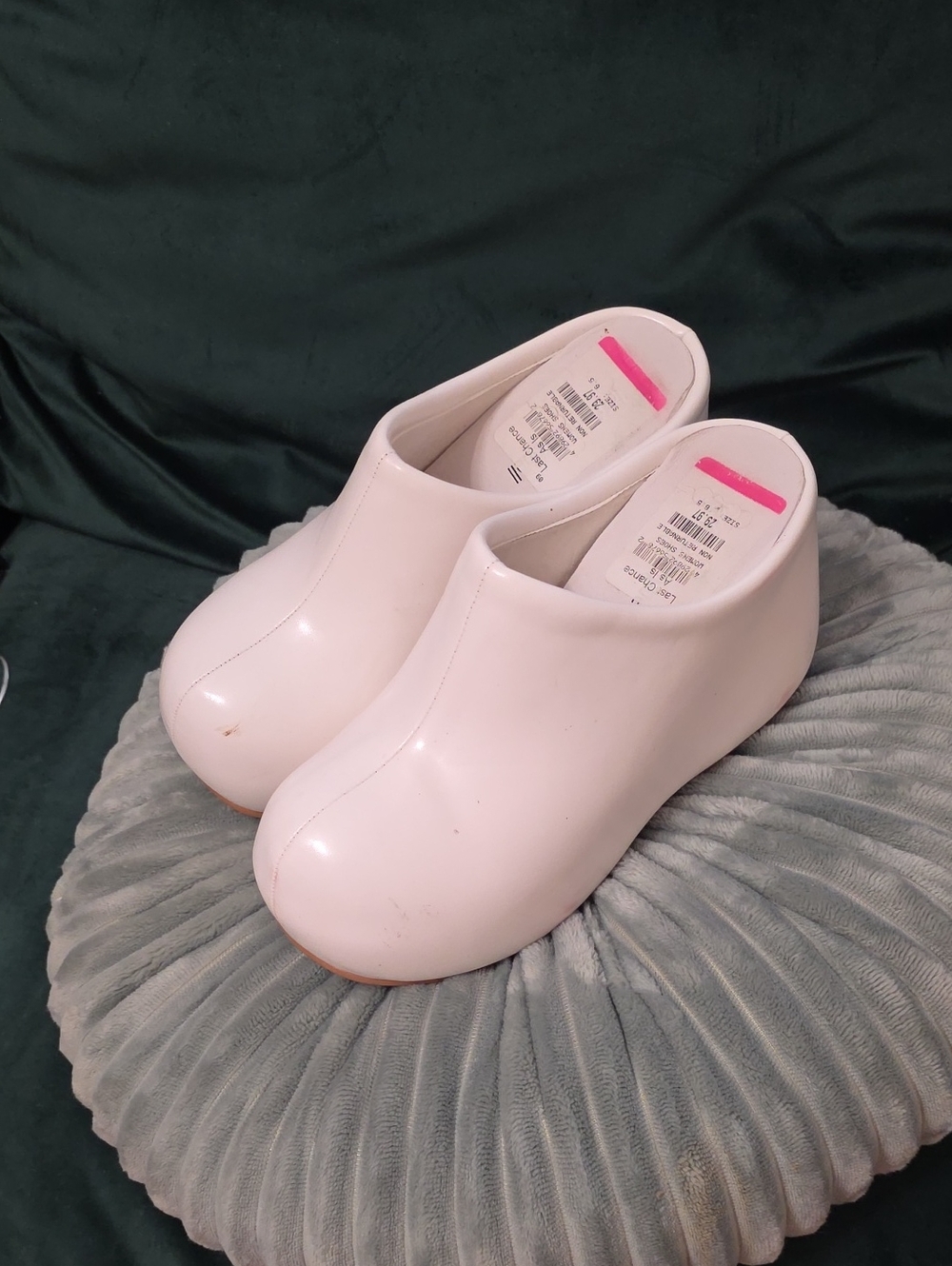 La Chance Pale Pink Slip-On Clog Mules
